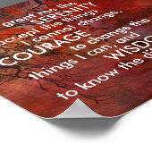 Serenity-Gebet-Poster fett grau-weiß Zitat Poster (Ecke)