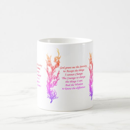 Serenity Gebet Rainbow Inspiration Kaffeetasse (Mittel)