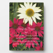 Serenity Gebet Red Coneflowers Bloral Fotoplatte (Vorderseite)