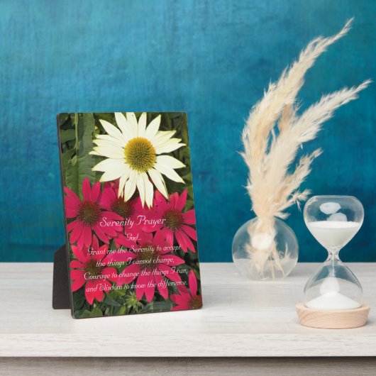 Serenity Gebet Red Coneflowers Bloral Fotoplatte (Seite)