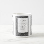 Serenity Gebet Schwarze Floral Design Kaffeetasse (Mittel)