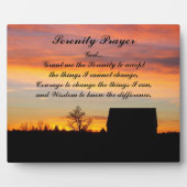 Serenity Gebet Sonnenuntergang Silhouette Landscha Fotoplatte (Vorderseite)