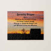 Serenity Gebet Sonnenuntergang Silhouette Landscha Puzzle (Horizontal)