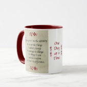 Serenity-Gebet/Vintage Art Tasse (Vorderseite Links)