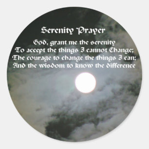 Serenity Gebet Vollmond Inspiration Aufkleber