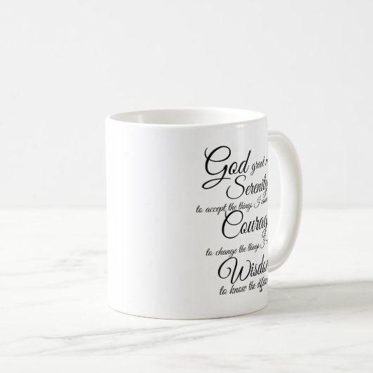 Serenity Gebet von Petra Ortiz Tasse (VorderseiteRechts)