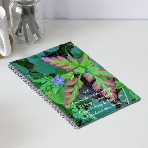 Serenity-Gebet Waldpflanzen Floral Notizblock