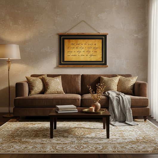 Serenity-Gebet Wandteppich Mit Holzrahmen