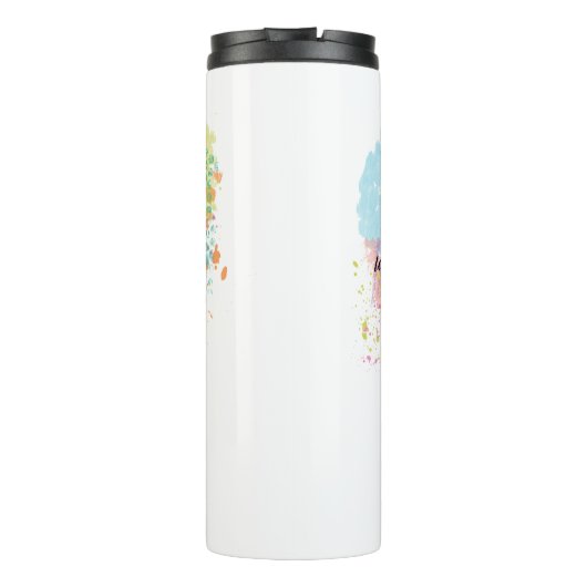 Serenity Gebet Wasserfarbe Thermal Tumbler Thermosbecher (Rückseite)