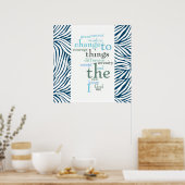 Serenity Gebet Word Art Zebra Print Poster (Küche)