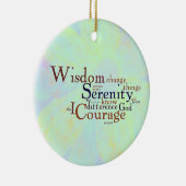 Serenity-Gebet Wordle auf abstraktem Keramik Ornament (Rechts)