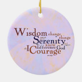 Serenity-Gebet Wordle auf abstraktem Keramik Ornament (Hinten)