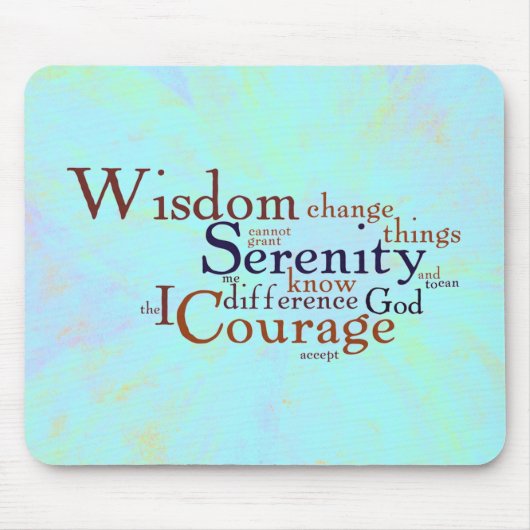 Serenity-Gebet Wordle auf abstraktem Mousepad (Vorne)