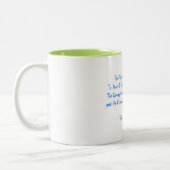 Serenity Gebet Zwei-Tone Blue Green Erholung Hope Zweifarbige Tasse (Links)