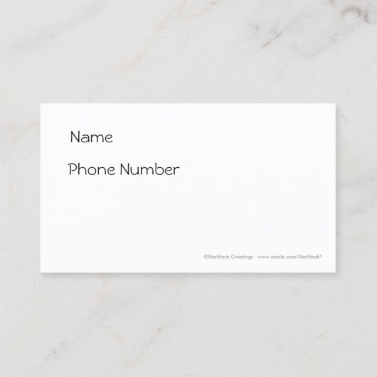 Serenity-Gebete Visitenkarte (Rückseite)