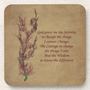 Serenity-Gebets-Blumen-Inspirierende Untersetzer-S Untersetzer