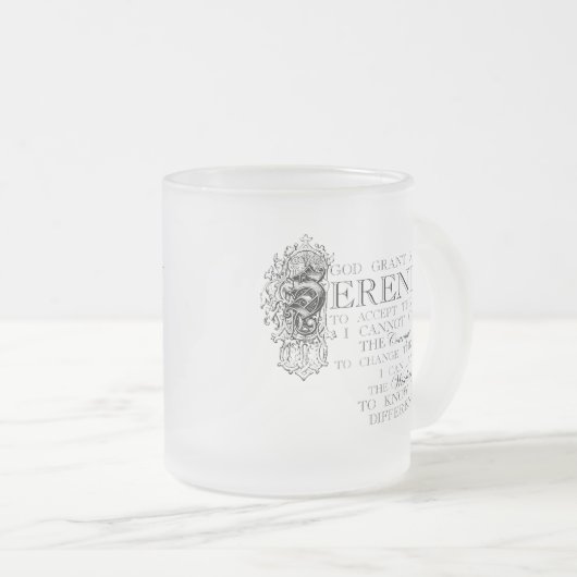 Serenity-Gebets-Gewohnheits-Tasse Mattglastasse (VorderseiteRechts)