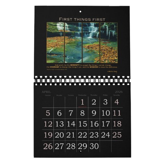 Serenity-Gebets-Gott-Grant-Zitat-Slogan-Erholung Kalender (Apr 2026)