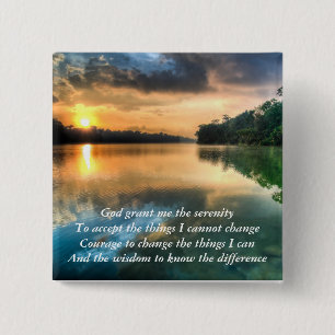 Serenity-Gebets-landschaftlicher Knopf Button