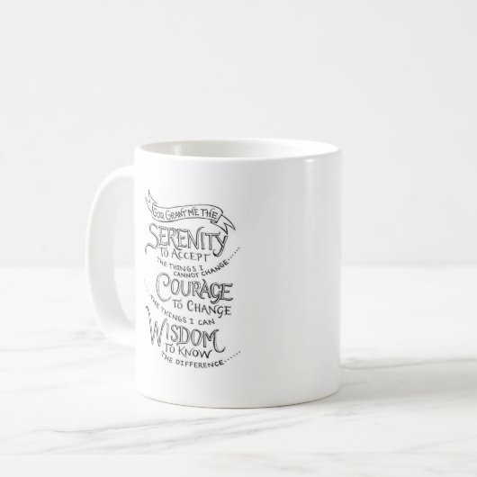 Serenity-Gebets-Tasse Kaffeetasse (Vorderseite Links)