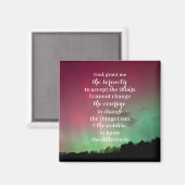 Serenity-Gebetsmagnet mit Aurora-Hintergrund Magnet (Vorderseite/Rückseite)