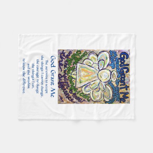 Serenity Gedicht Angel Custom Fleece Blankes (Vorderseite (Horizontal))