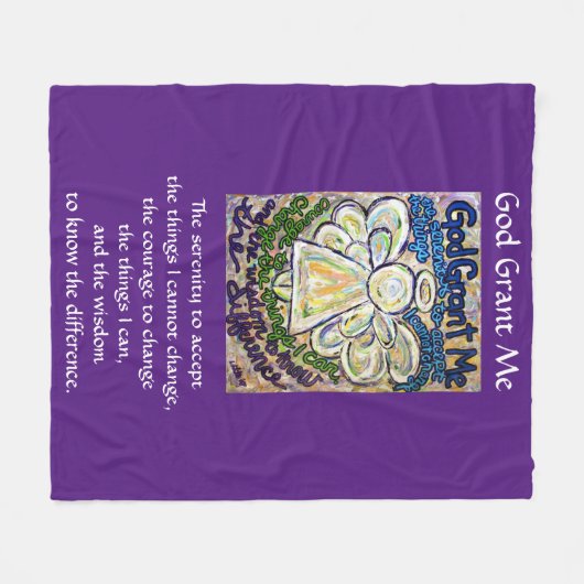 Serenity Gedicht Angel Custom Fleece Blanket (Vorderseite (Horizontal))