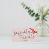 Serenity-Gesichtsbehandlungen Skincare Empfehlungskarte (Stehend Vorderseite)