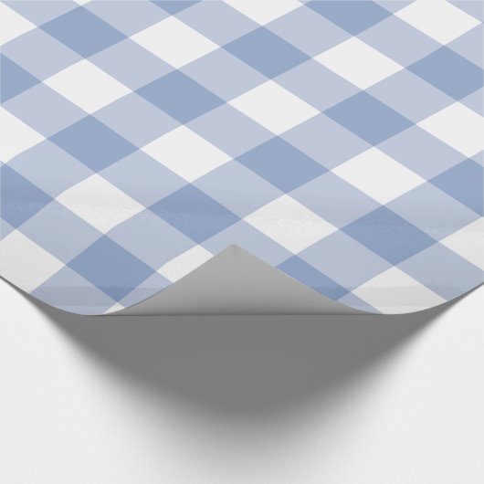 Serenity Gingham Wrapping Paper Geschenkpapier (Ecke)