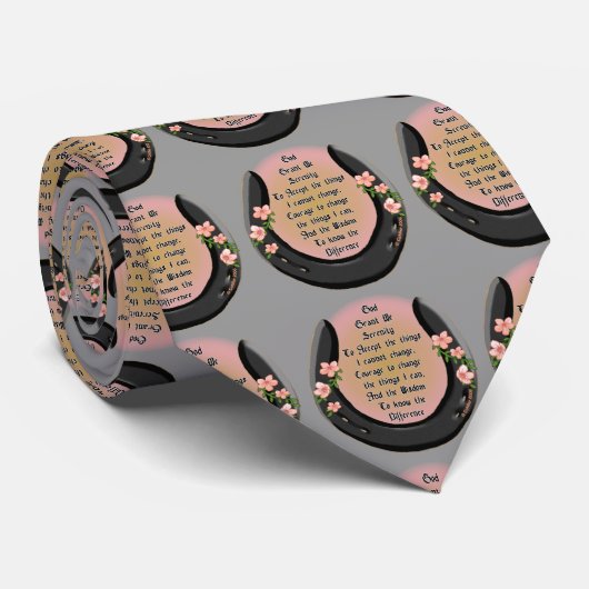 Serenity Gray Horseshoe Krawatte (Gerollt)