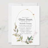 Serenity Greenery Geometric Virtual Duwer Einladung (Vorderseite)
