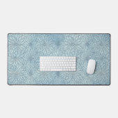 Serenity in Ice Blue Florals Schreibtischunterlage (Tastatur & Maus)