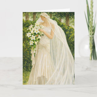 Serenity in Ivory: A Bride in a Garden Reverie Karte
