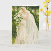 Serenity in Ivory: A Bride in a Garden Reverie Karte (Gelbe Blume)