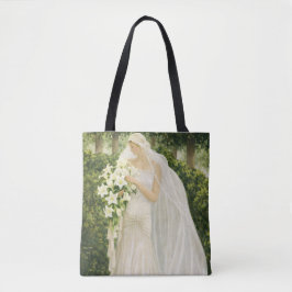 Serenity in Ivory: A Bride in a Garden Reverie Tasche