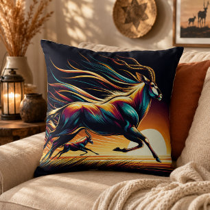 Serenity in Motion Antilopen-Inspiriert Kissen