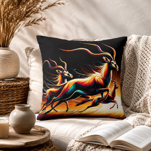Serenity in Motion Antilopen-Inspiriert Kissen