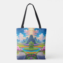 "Serenity in Spring - Fantasy Road Tote Bag" Tasche