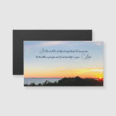 Serenity Inspirational Sunset Fotografy Magnet (Vorne/Hinten)