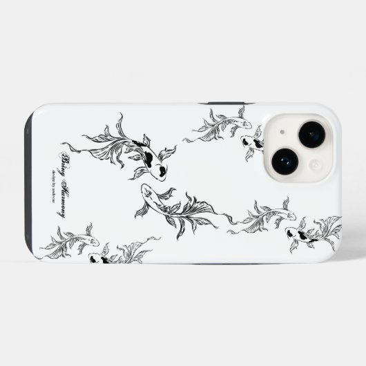 Serenity Koi Art iPhone Hülle (Rückseite (Horizontal))