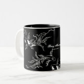 Serenity Koi Art Zweifarbige Tasse (Vorderseite Links)