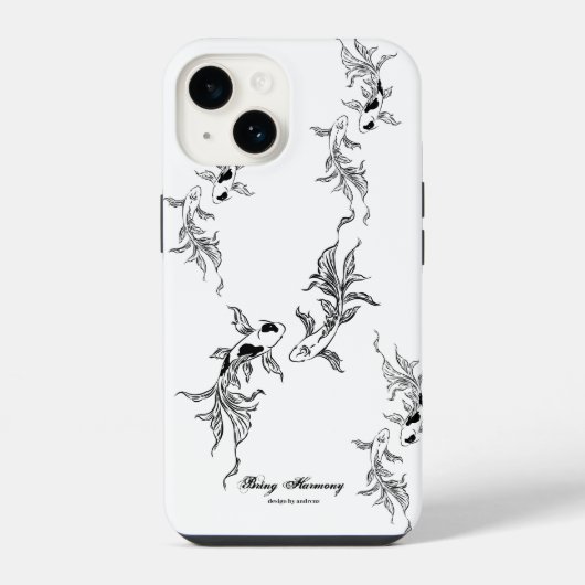 Serenity Koi Kunst iPhone Hülle (Rückseite)