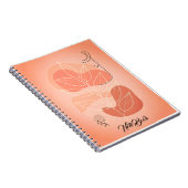 Serenity Leaf Minimalistisch Notebook Notizblock (Rechte Seite)