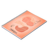 Serenity Leaf Minimalistisch Notebook Notizblock (Linke Seite)