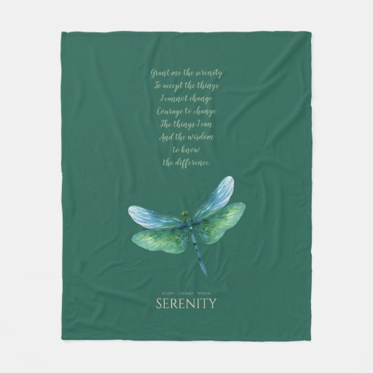 Serenity Libelle Fleecedecke (Vorderseite)