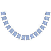Serenity Light Blue & White Script Buchstaben Cust Wimpelkette (Alle)
