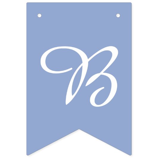 Serenity Light Blue & White Script Buchstaben Cust Wimpelkette (Zweite Fahne)