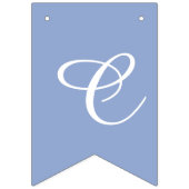 Serenity Light Blue & White Script Buchstaben Cust Wimpelkette (Dritte Fahne)