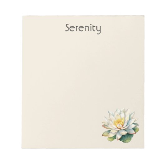Serenity Lotosblume Notizblock (Vorderseite)