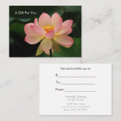 Serenity Lotus Flower Massage Therapist Gift Card Rabattkarte (Vorne/Hinten)
